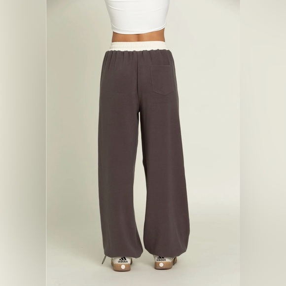NWT Gold Hinge Charcoal Wide Leg Pants - Picture 4 of 9